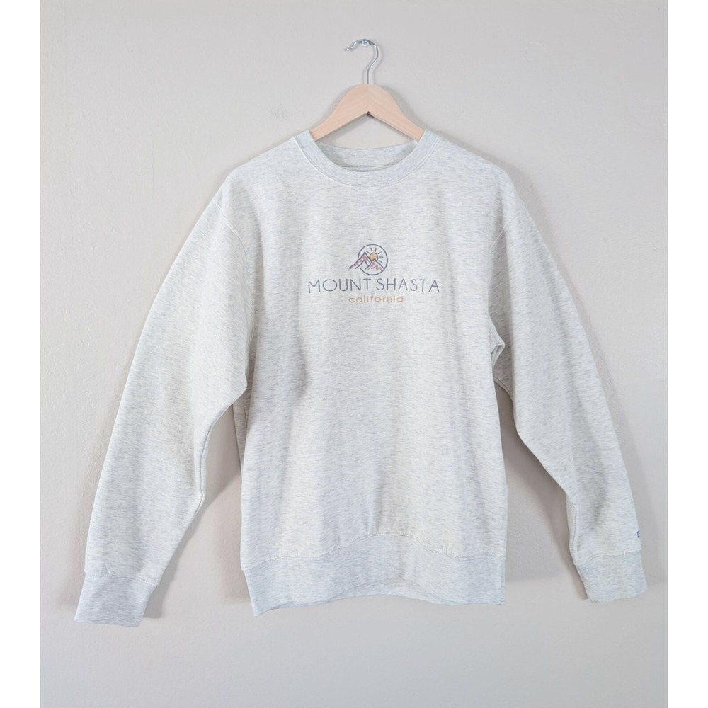 Mount Shasta Crewneck Sweatshirt Granola Gorpcore Outdoors Nature Womens S Cozy